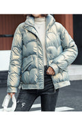 Women Magnificent Zipper Closure High Neck Warm Padded Jacekt
