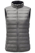 Women Warm Sleeveless Solid Colored Zipper Closure Padded Vest