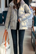 Women Dazzling Warm Winter Loose Zip Up Padded Jacket