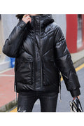 Women Cozy Solid Colored Thick Winter Season Padded Jacket