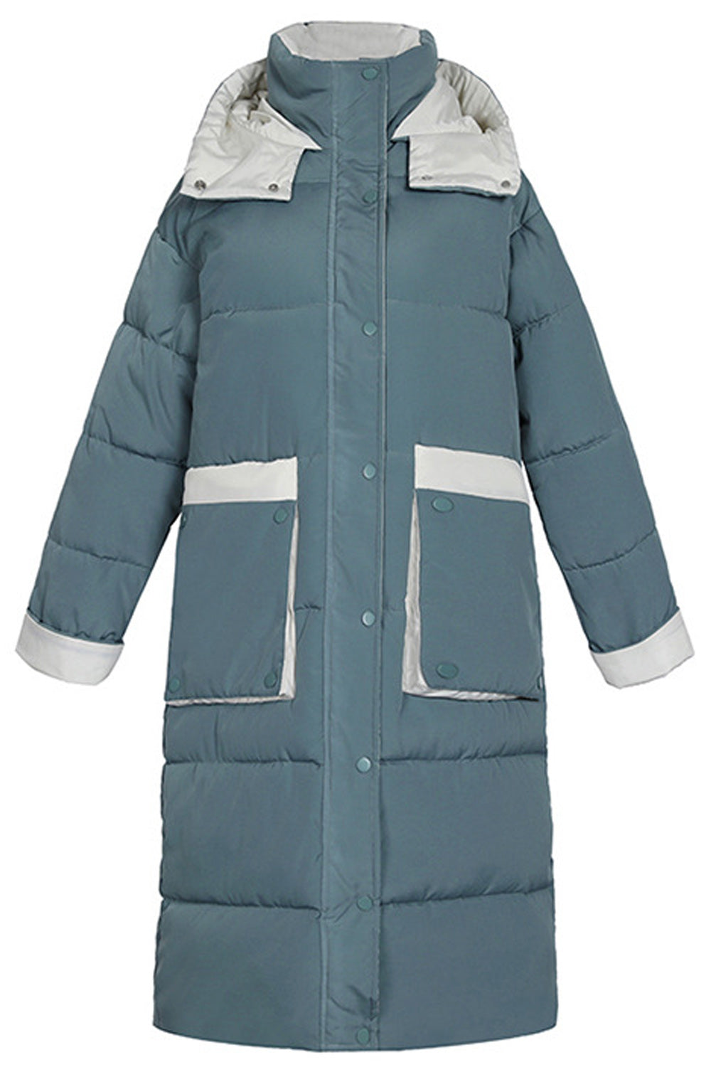 Women Fashionable Knee Length Warm Padded Jacket