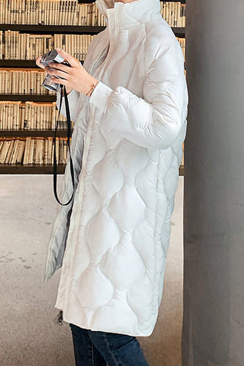 Women Admirable Solid Colored Hooded Fur Neck Padded Jacket