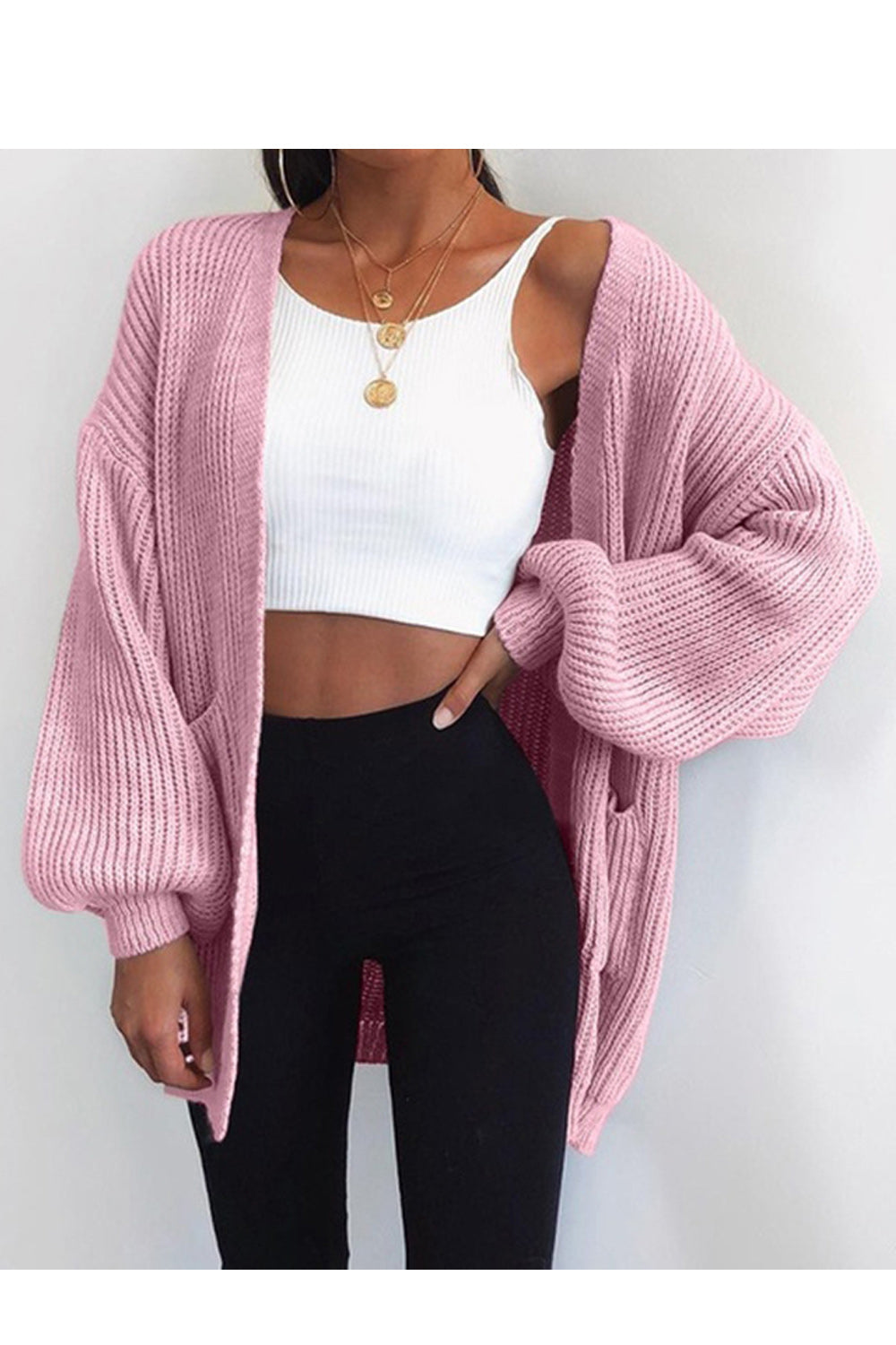 Women Winter Thick Solid Colored Amazing Cardigan
