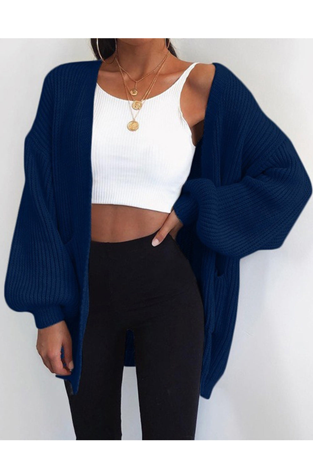 Women Winter Thick Solid Colored Amazing Cardigan