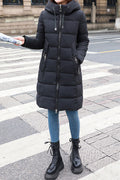 Women Style Soft Padded Solid Colored Warm Jacket