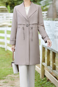 Women Beautiful Slim Fit Solid Color Button Closure Coat