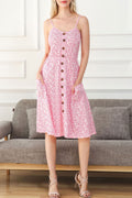 Women Printed Buttoned Down Summer Dress
