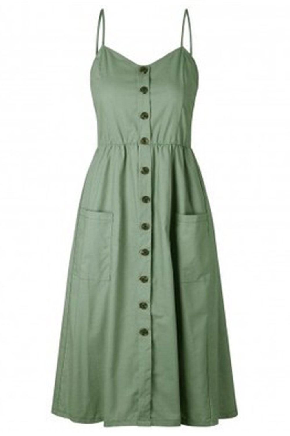 Women Printed Buttoned Down Summer Dress