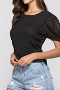 Women Puff Sleeve Short Fashion Top