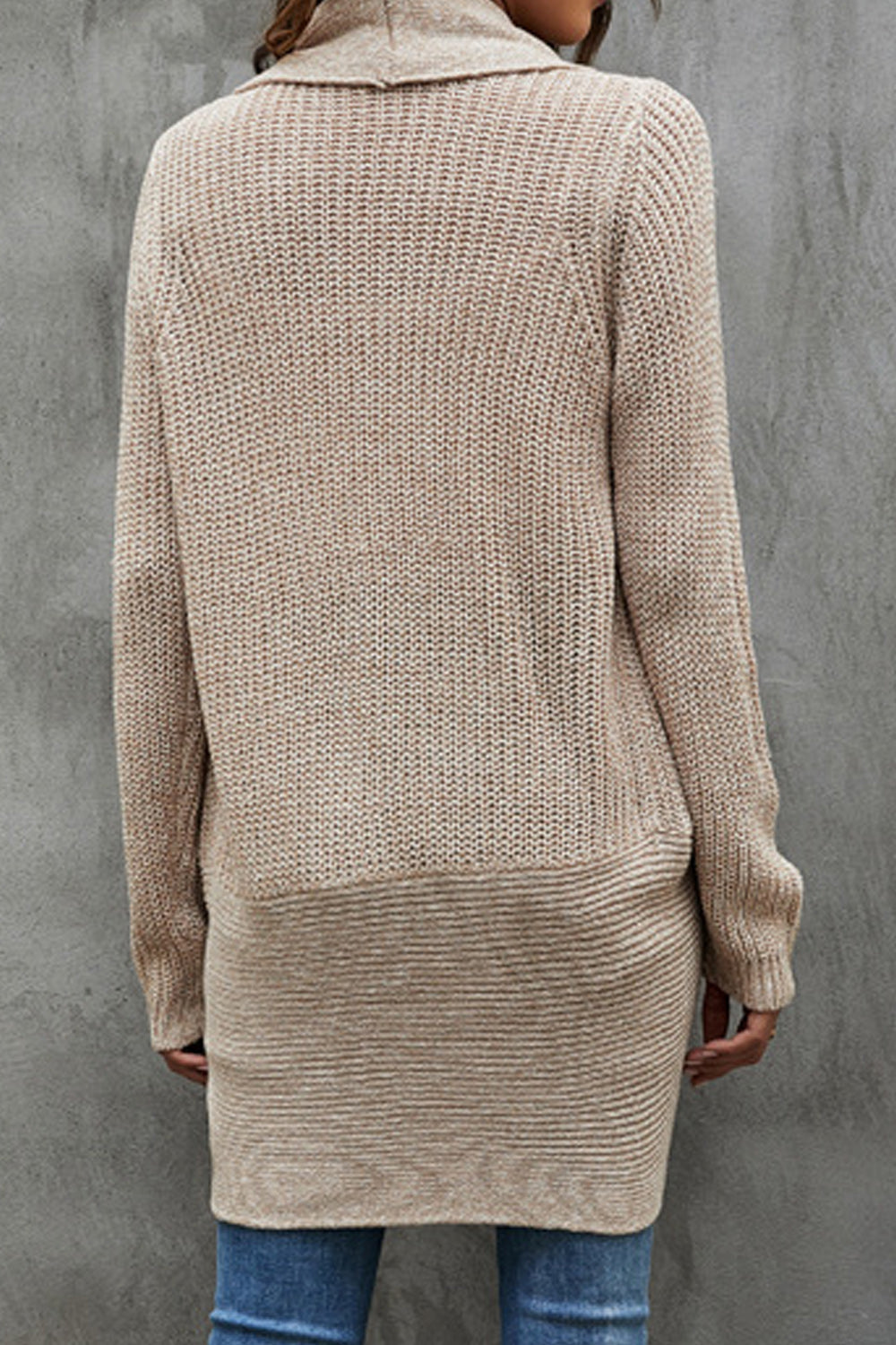 Women Relax Fit Front Open Delightful Solid Colored Long Sleeve Comfortable Wind Breaker Cardigan