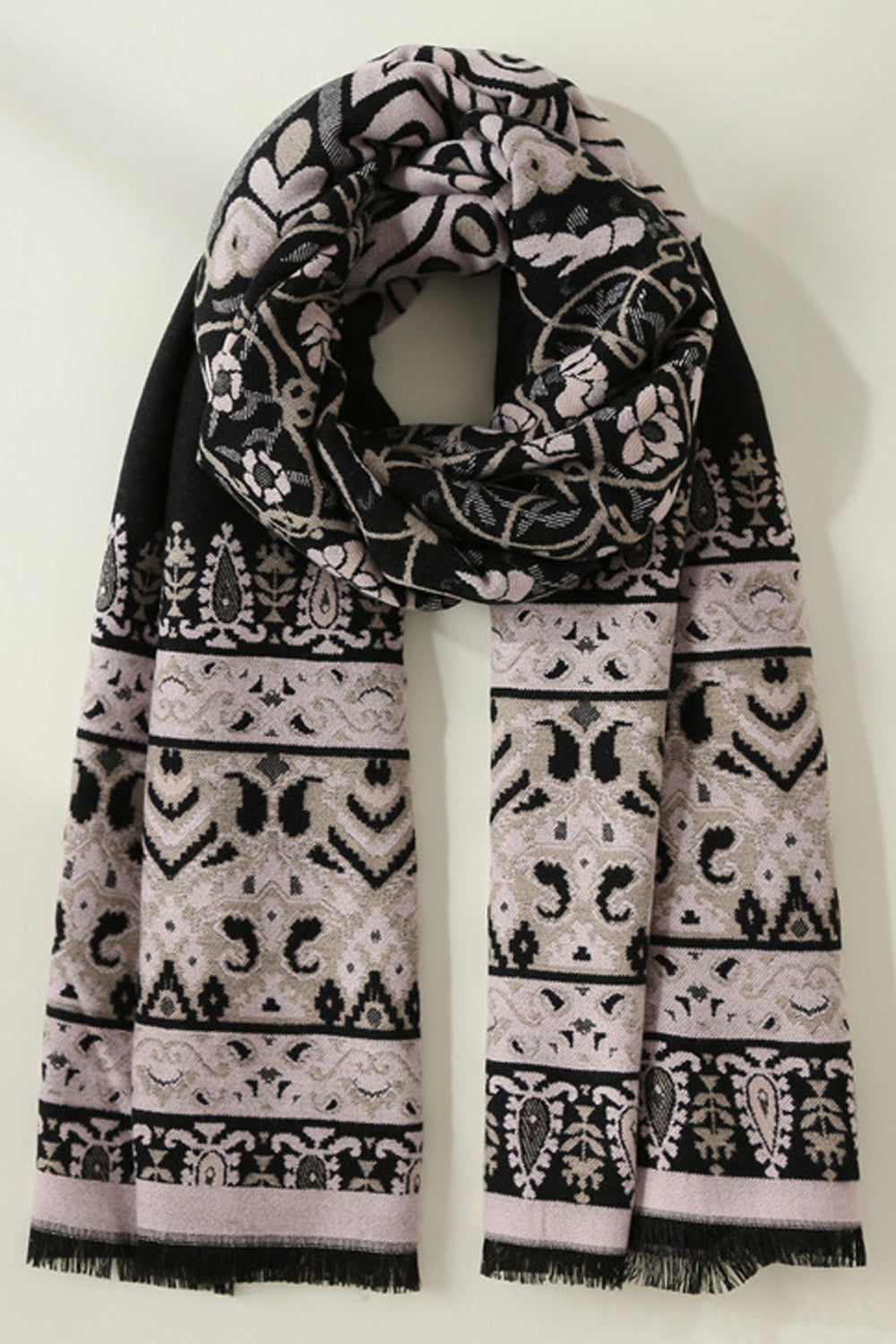 Women Beautiful Printed Pattern Thin Cashmere Material Winter Scarf
