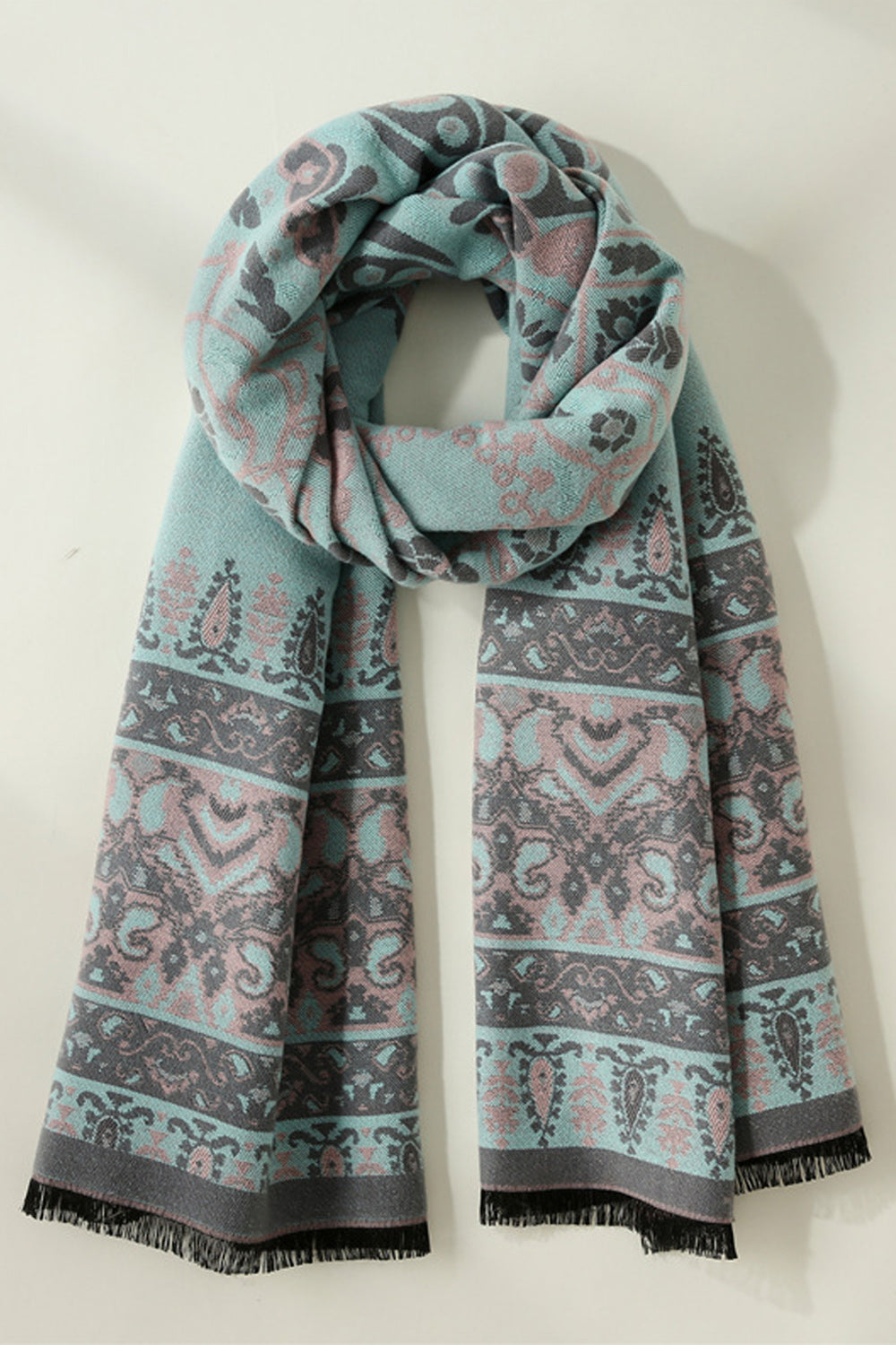 Women Beautiful Printed Pattern Thin Cashmere Material Winter Scarf
