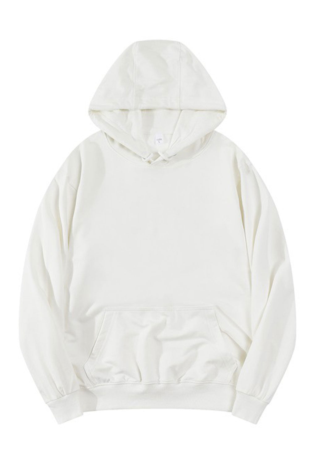 Women Simple Solid Colored Pullover Long Sleeve Flexible Winter Cozy Hoodie