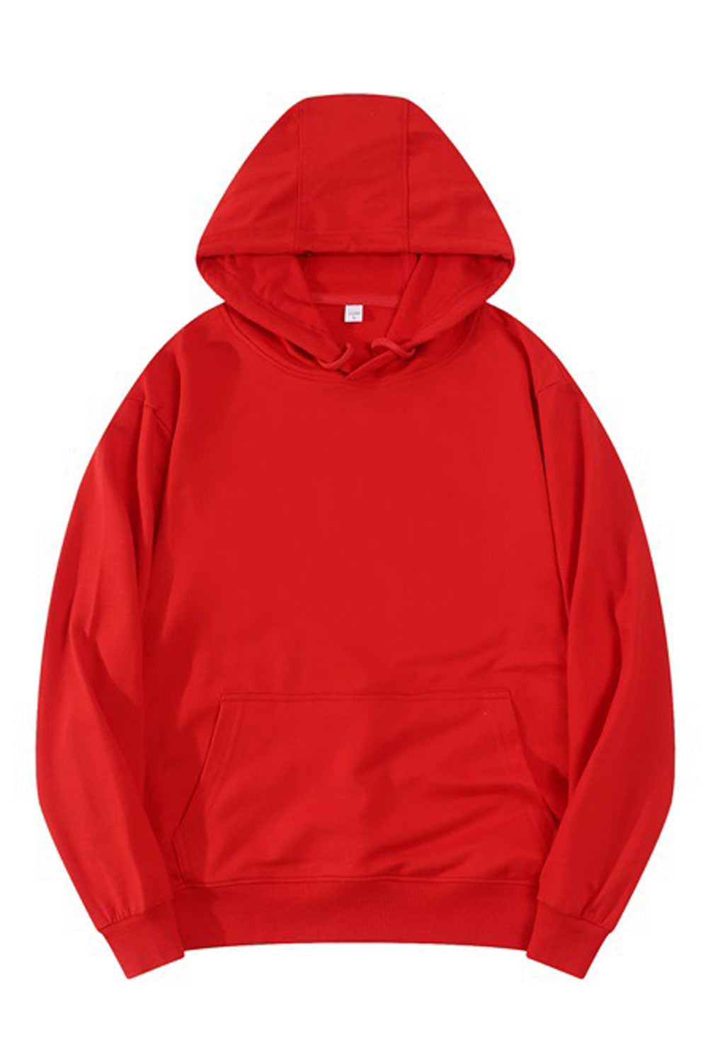 Women Simple Solid Colored Pullover Long Sleeve Flexible Winter Cozy Hoodie