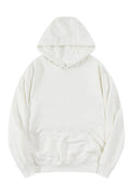 Women Simple Solid Colored Pullover Long Sleeve Flexible Winter Cozy Hoodie