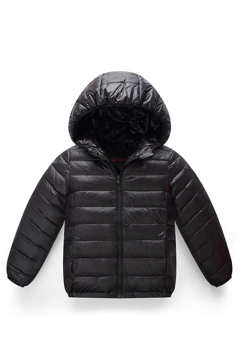 Kids Boys Winter Wind Poof Hood Neck Modern Solid Colored Pocket Styling Jacket