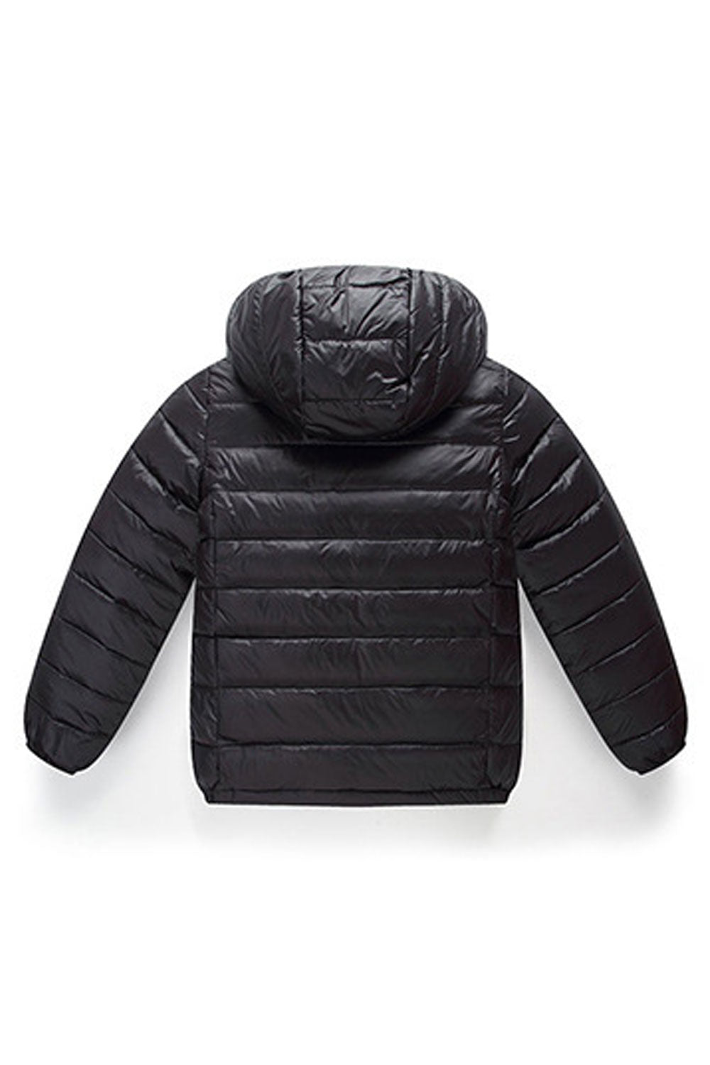 Kids Boys Winter Wind Poof Hood Neck Modern Solid Colored Pocket Styling Jacket