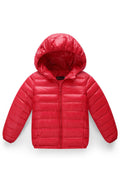 Kids Boys Winter Wind Poof Hood Neck Modern Solid Colored Pocket Styling Jacket