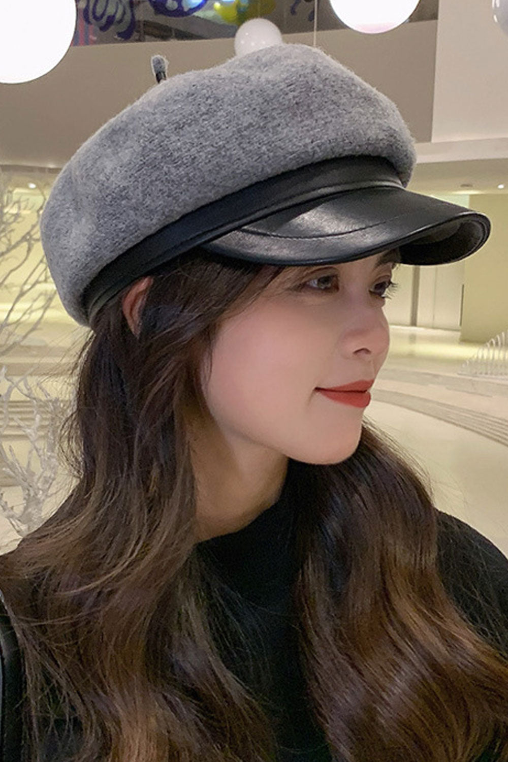 Women Casual Winter Warm Solid Colored Ear Muffs Beret Hat