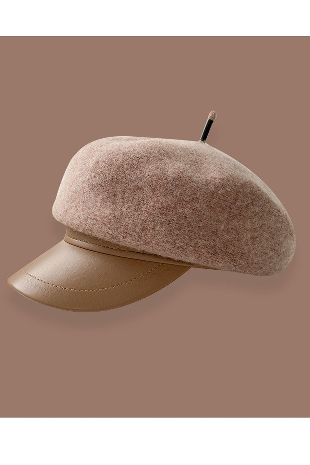 Women Casual Winter Warm Solid Colored Ear Muffs Beret Hat