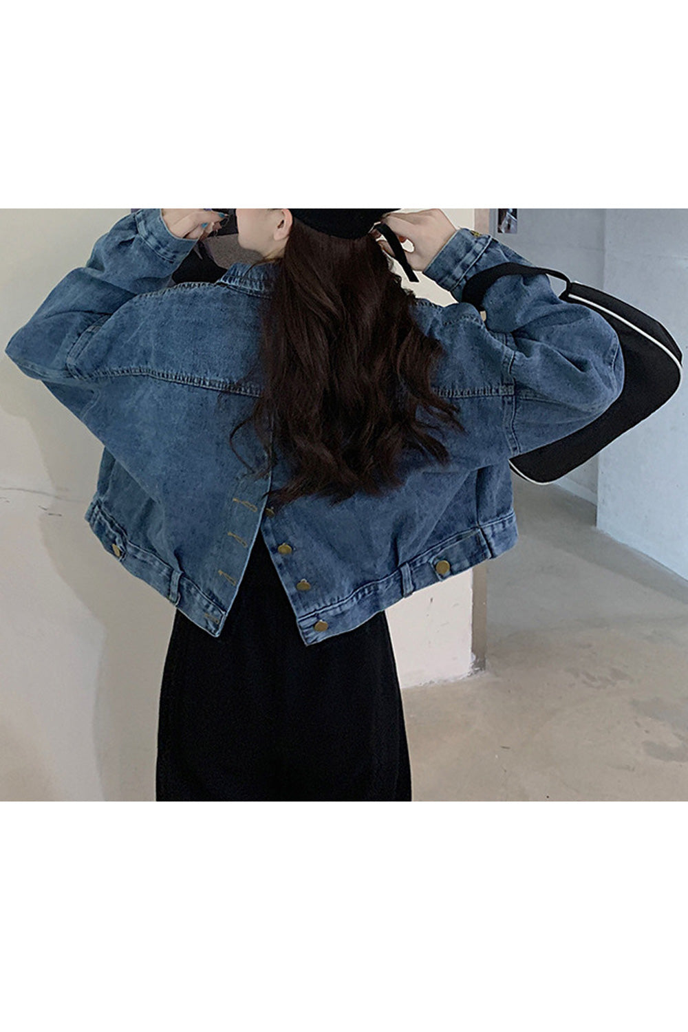 Women Alluring Loose Long Sleeve Fabulous Winter Wind Proof Denim Jacket