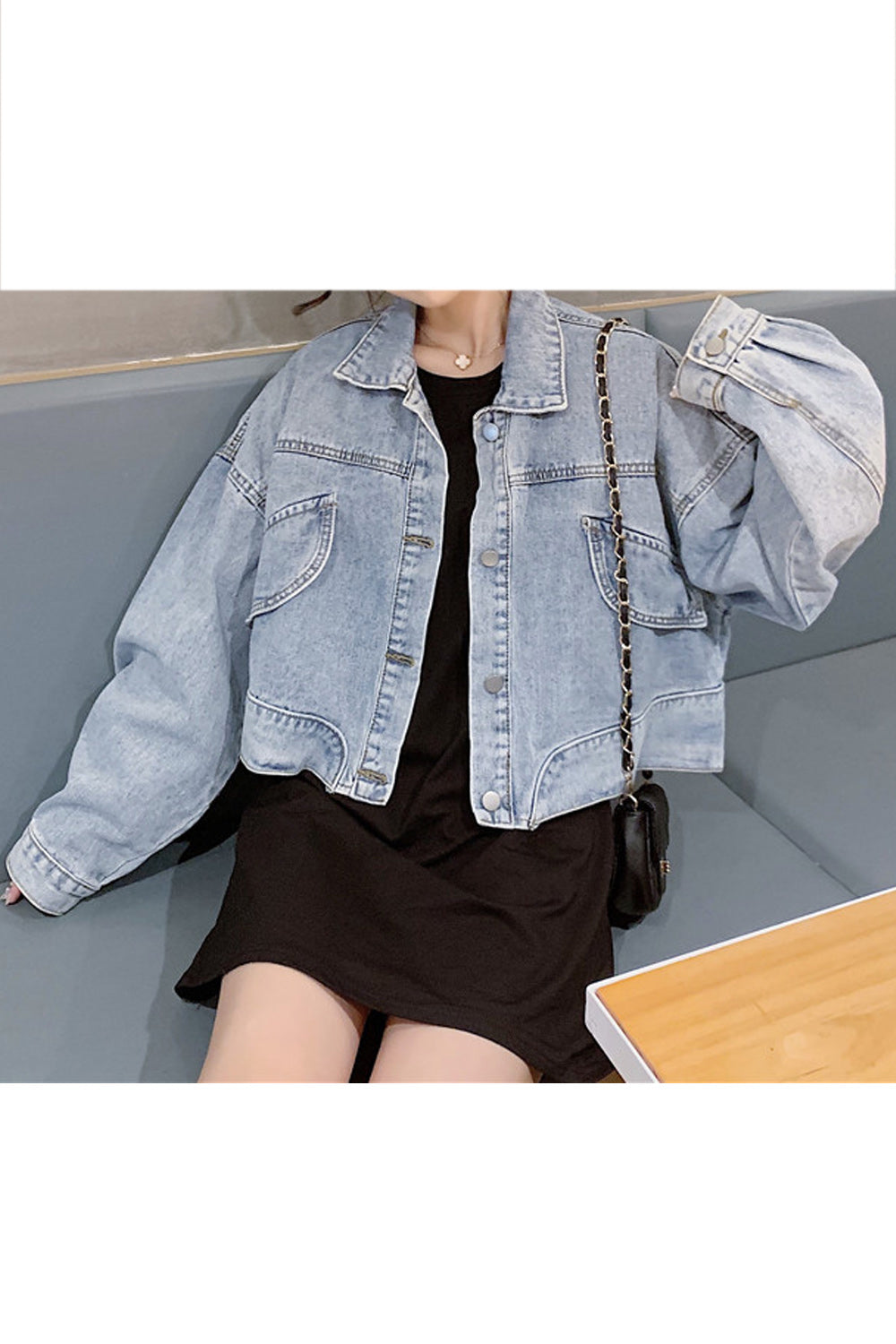 Women Outstanding Loose Long Sleeve Trendy Awesome Casual Denim Jacket