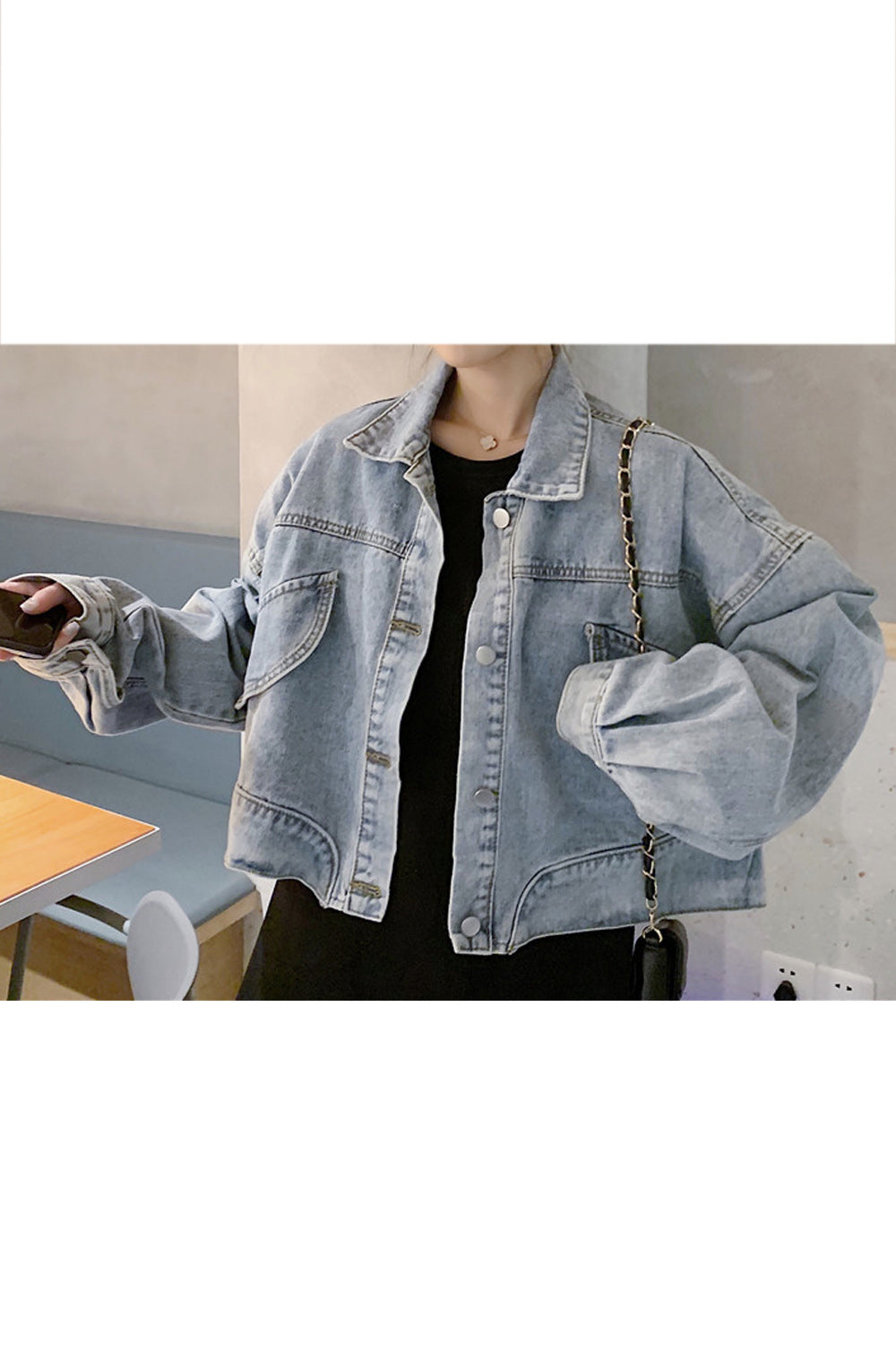 Women Outstanding Loose Long Sleeve Trendy Awesome Casual Denim Jacket