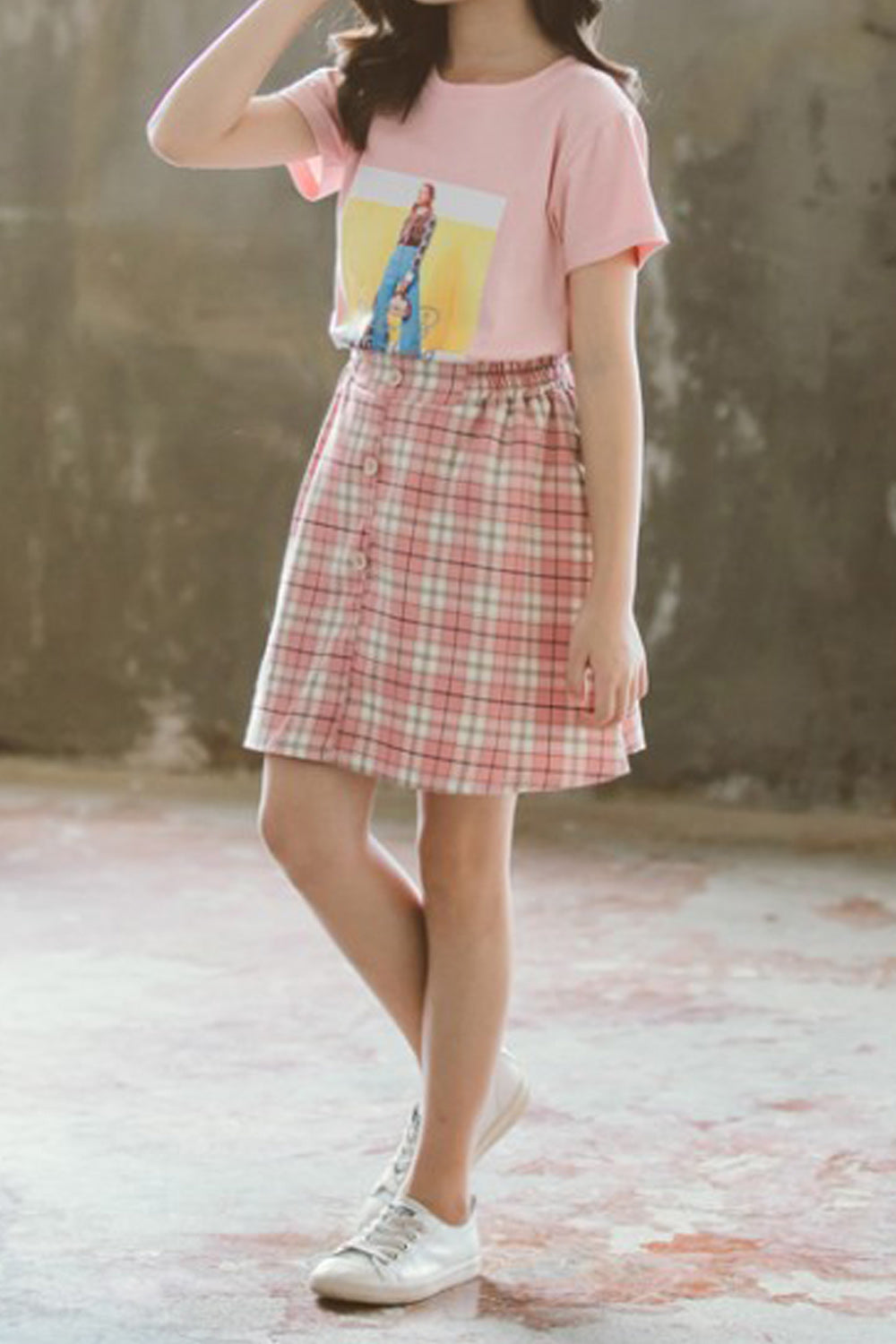 Kids Girls Splendid Printed Style Two Piece Elastic Bottom Comfy Outfit Set