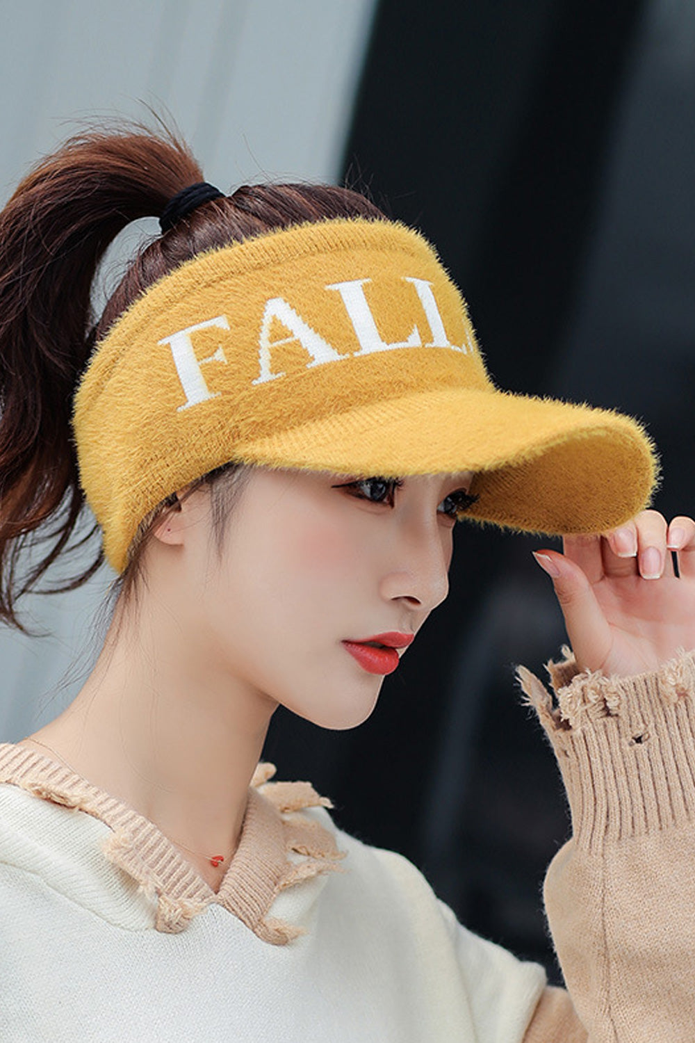Women Caplets Complotter Printed Knitted Hat
