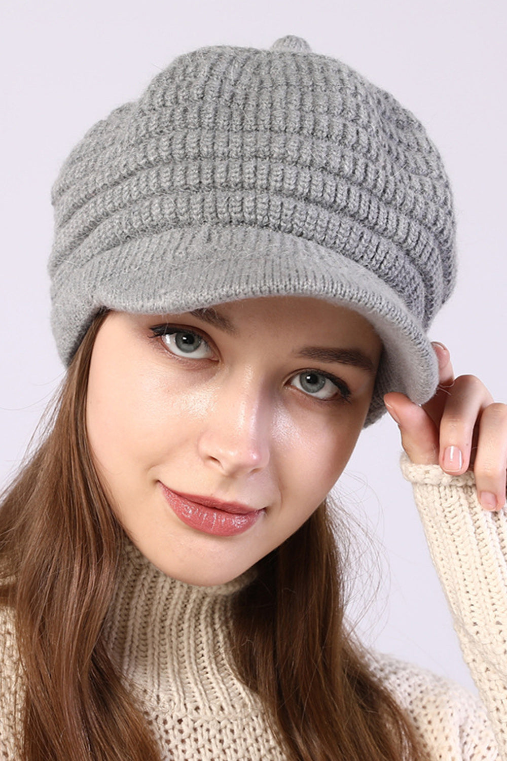 Women Pretty Solid Colored Thick Breathable Knitted Hat