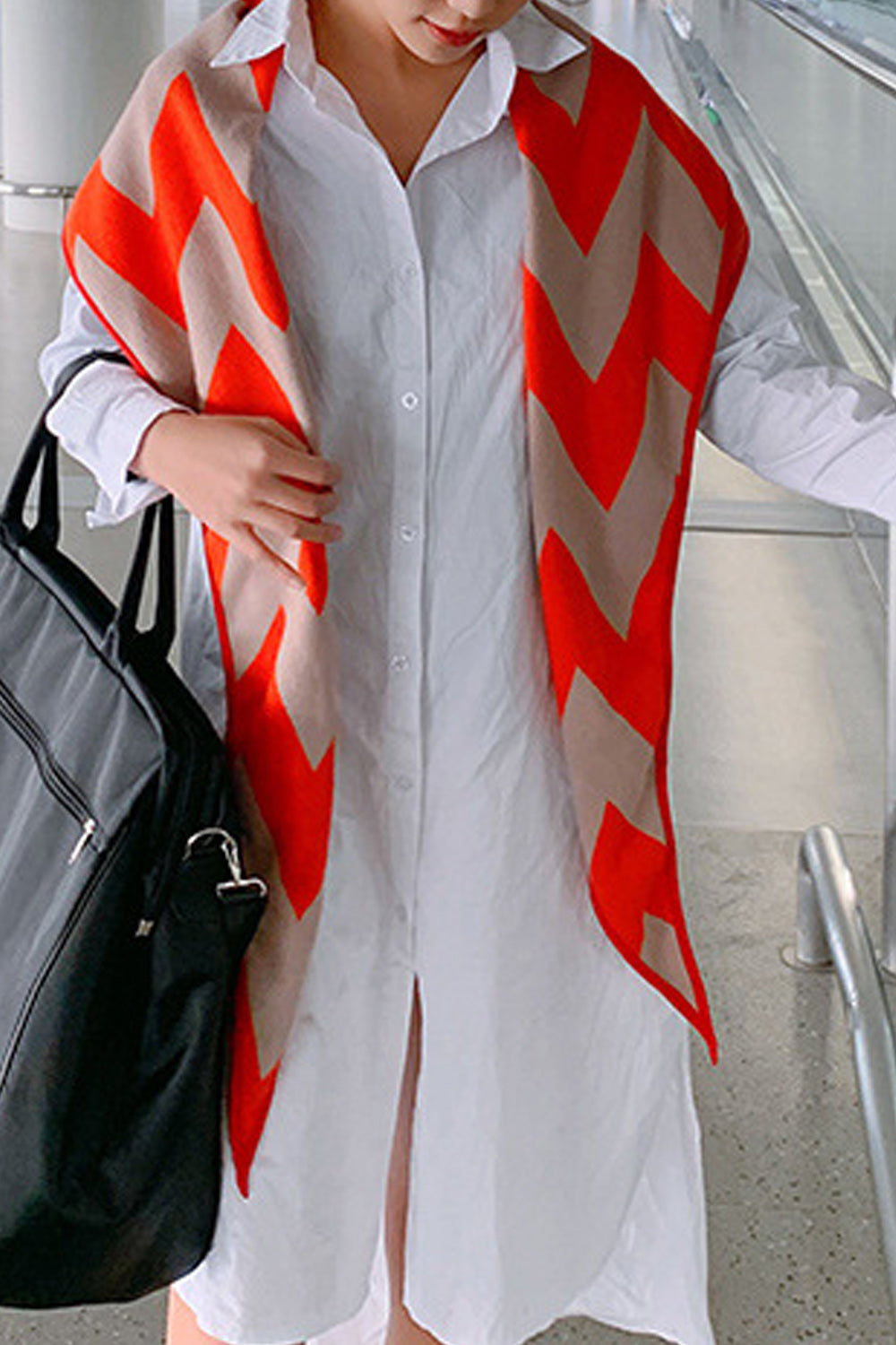 Women Triangular Shape Winter Cozy Thick Muffler