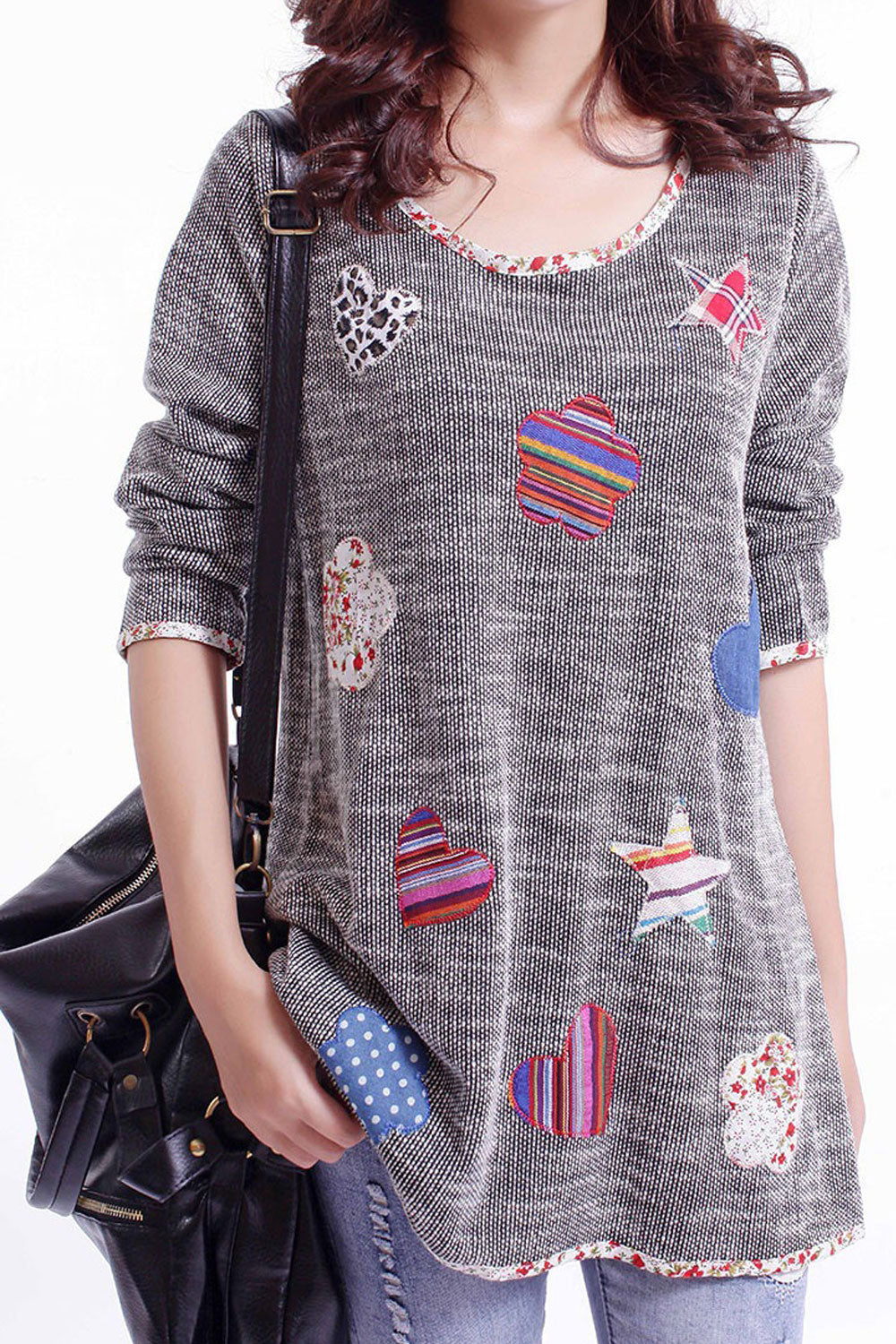 Women Round Neck Casual Prints Top