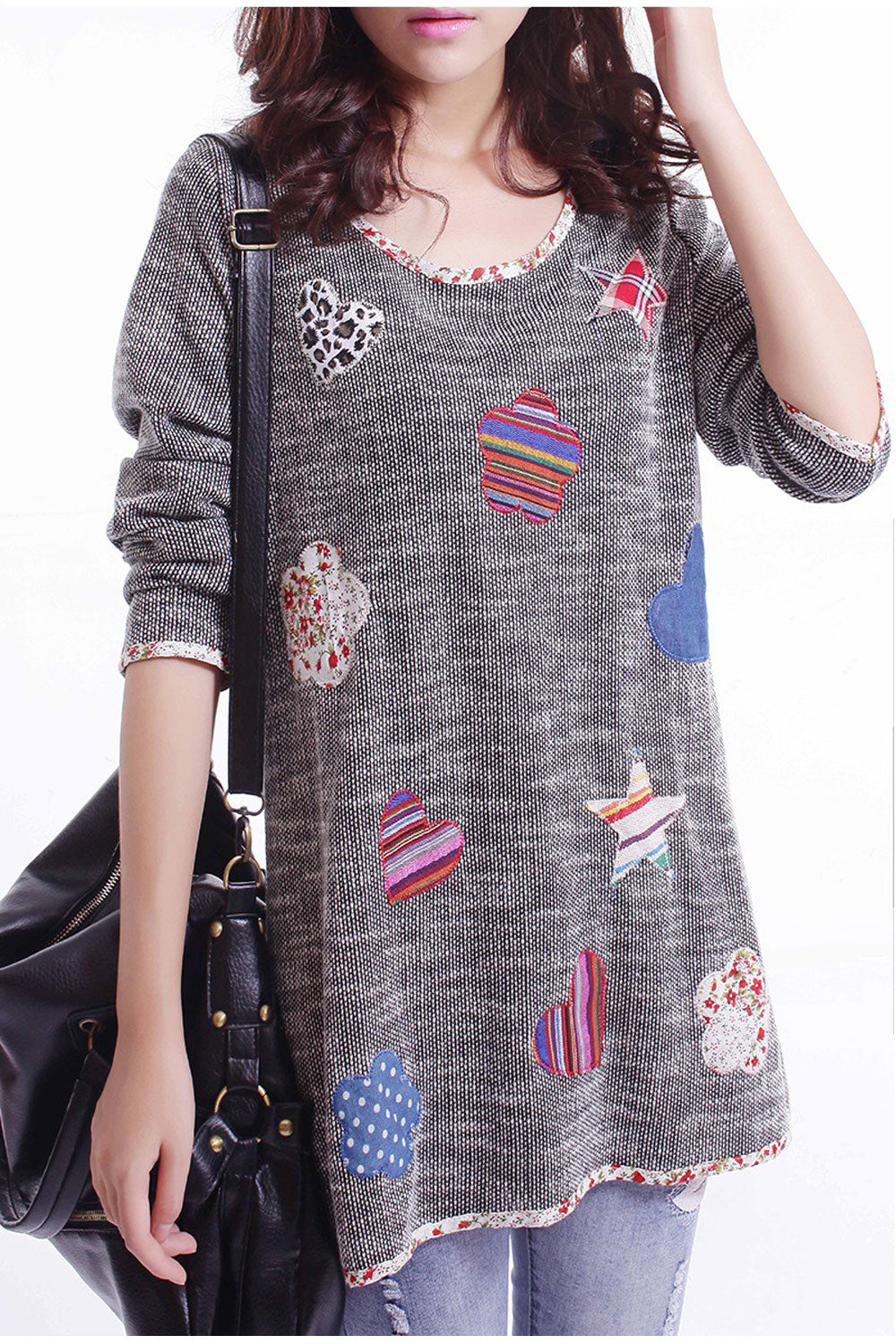 Women Round Neck Casual Prints Top