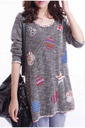 Women Round Neck Casual Prints Top