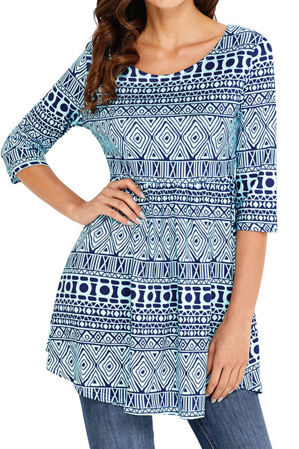 Women Stylish Round Neck Printed Top