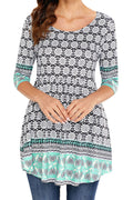 Women Stylish Round Neck Printed Top