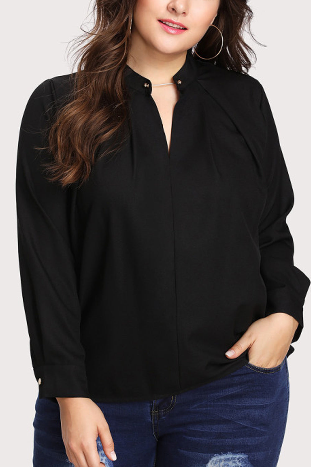 Women Loose Fit Long Sleeve Stylish Top