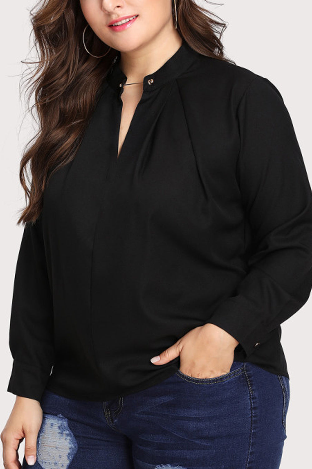 Women Loose Fit Long Sleeve Stylish Top