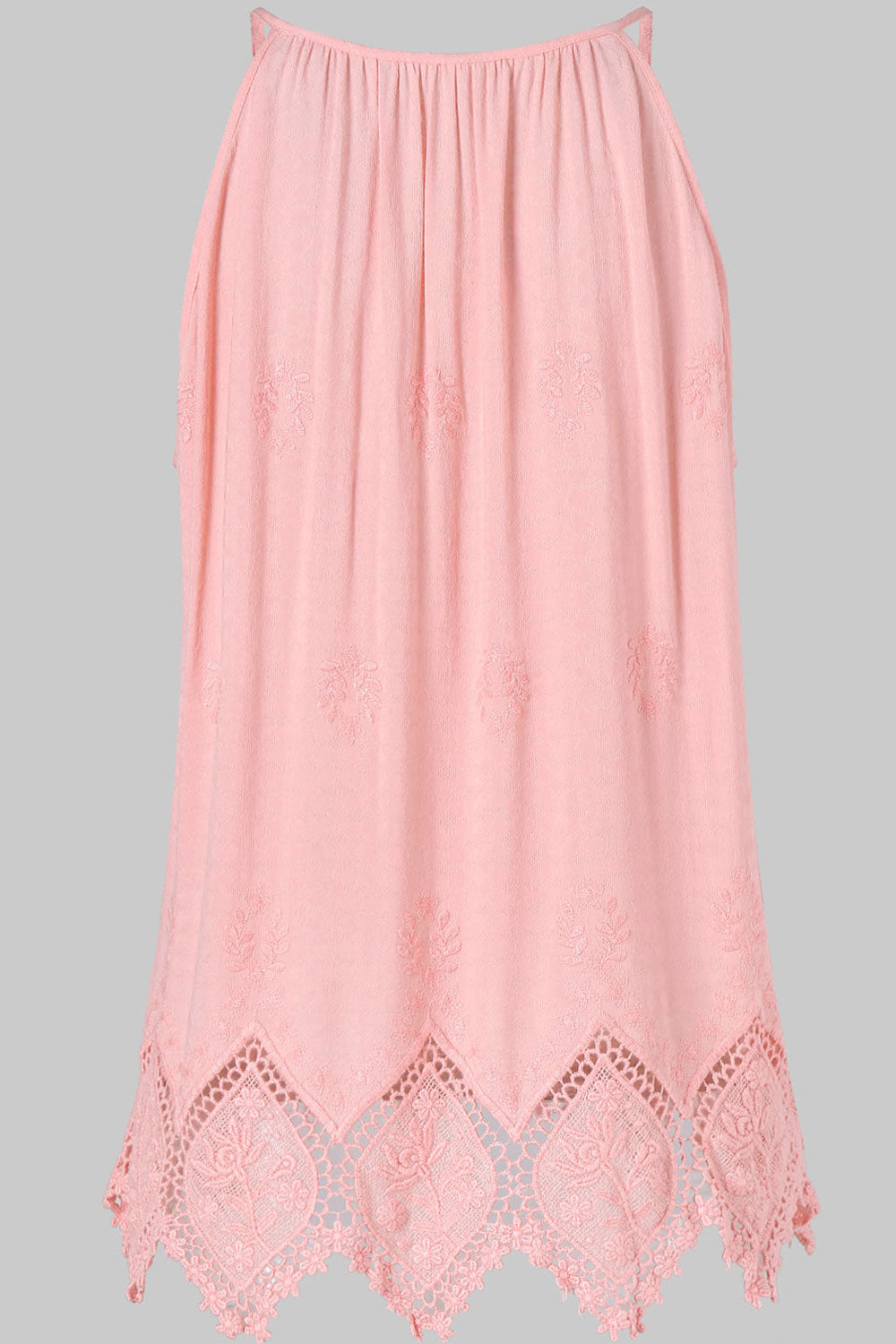 Women Lace Decorated V-Neck Pleated Top