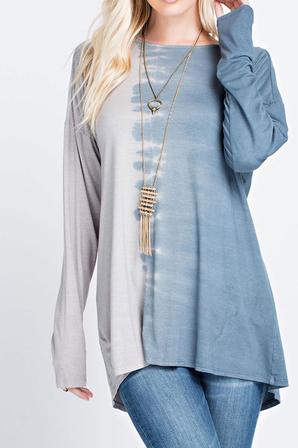 Women High Neck Long Sleeve Open Back Top