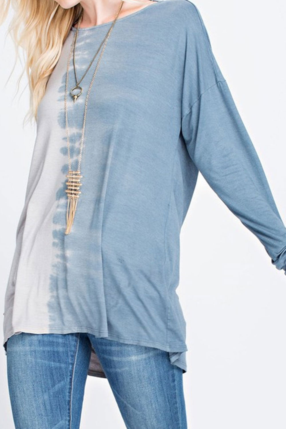 Women High Neck Long Sleeve Open Back Top