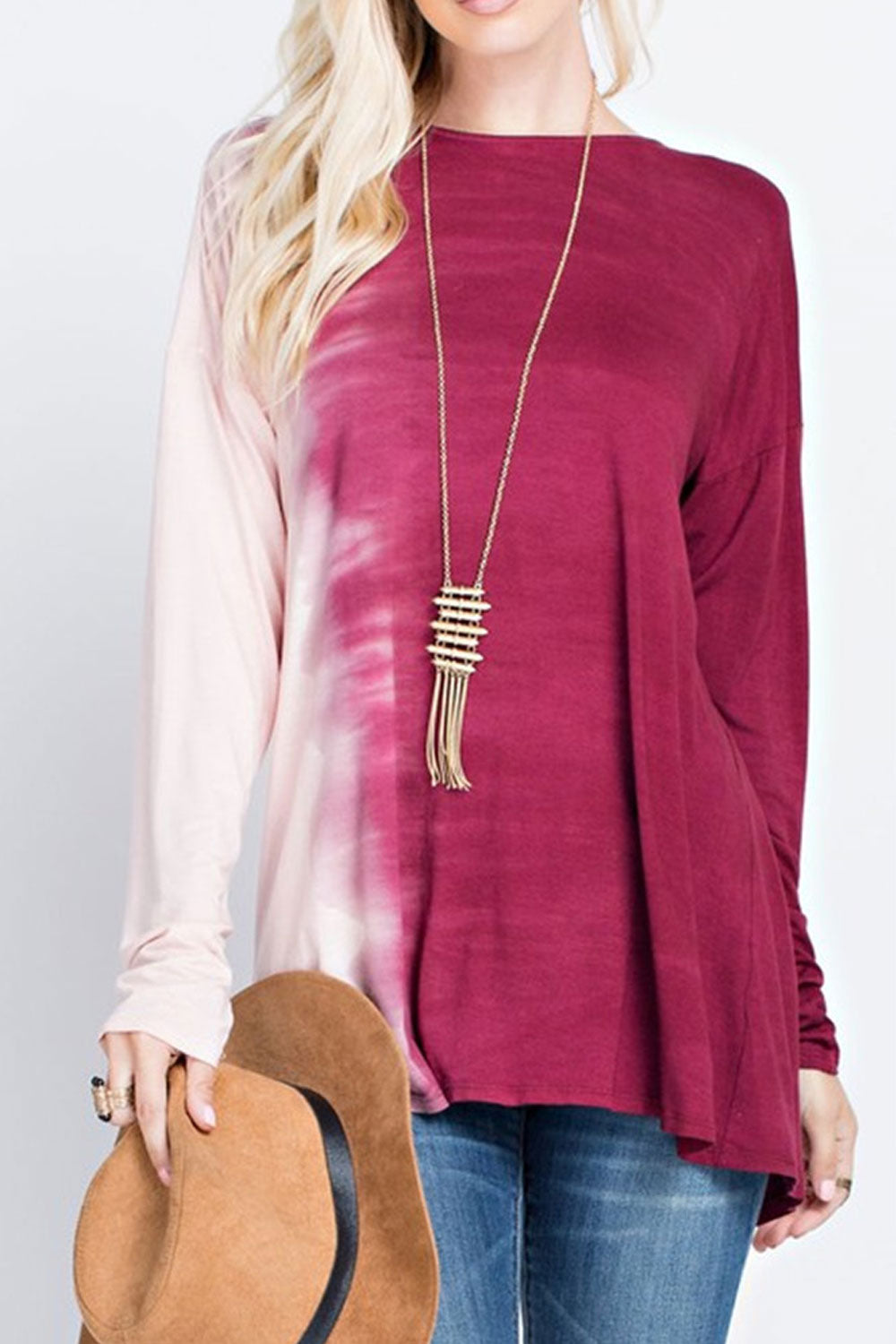 Women High Neck Long Sleeve Open Back Top