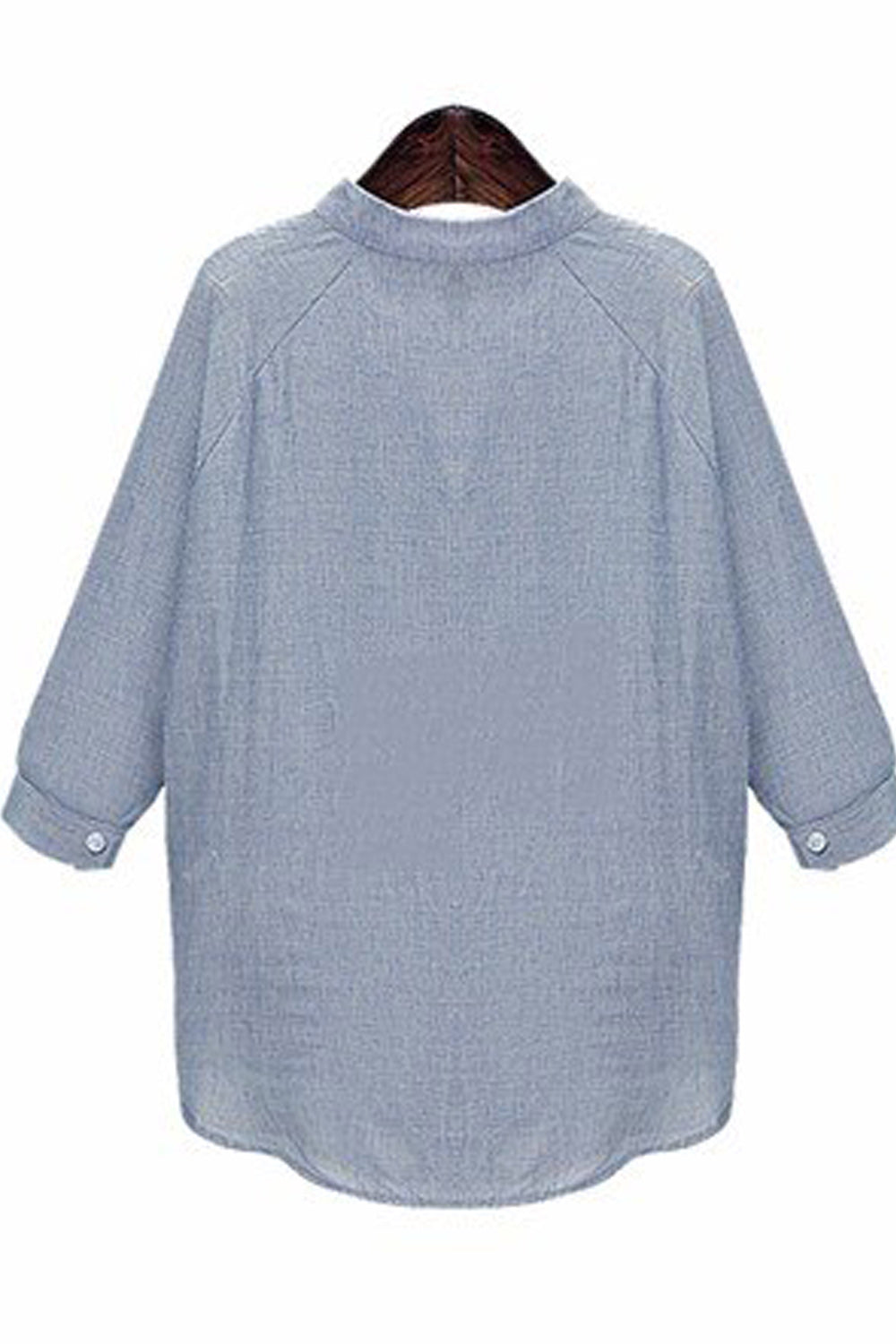 Women 3/4 Sleeve Solid Color Stylish Top