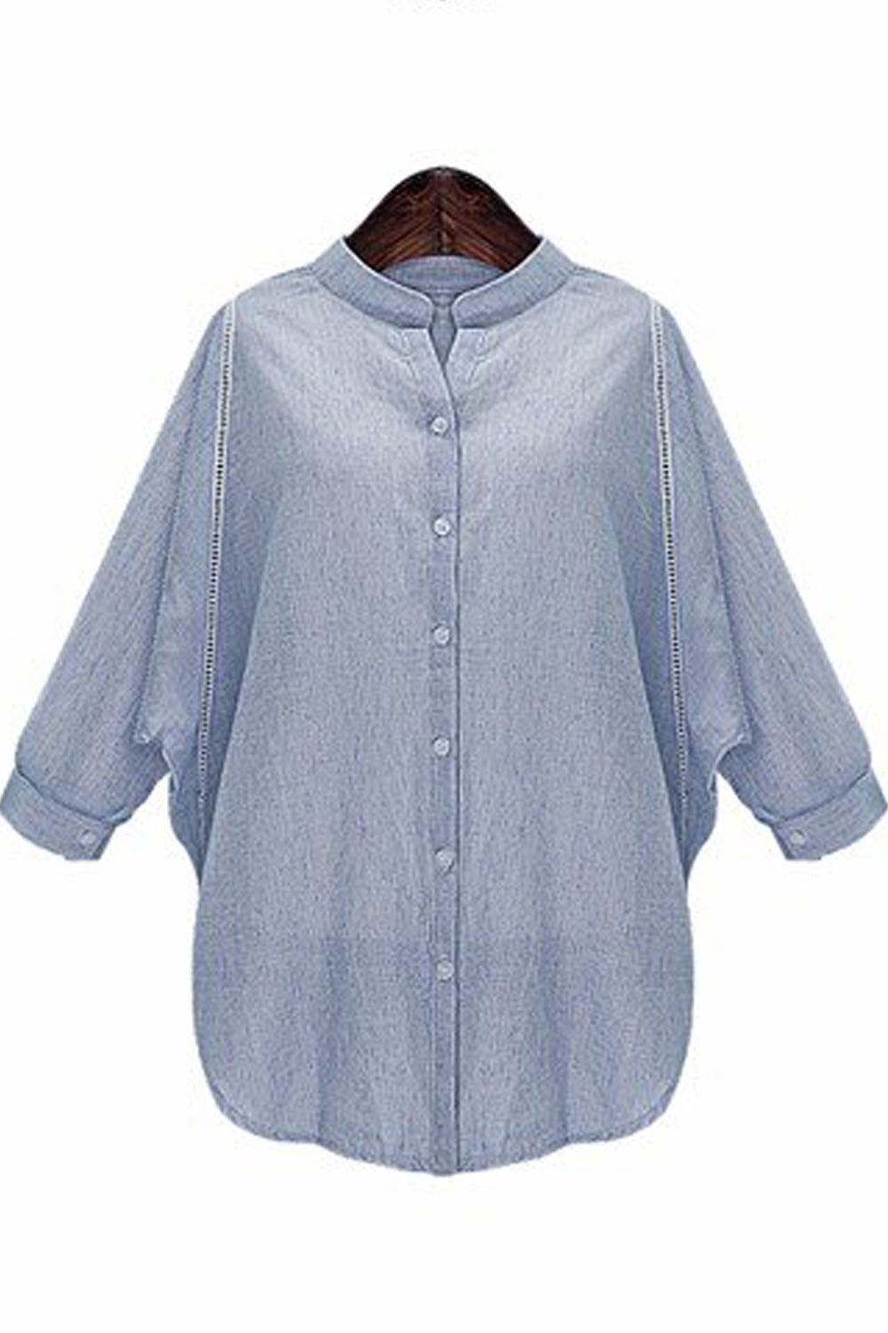 Women 3/4 Sleeve Solid Color Stylish Top