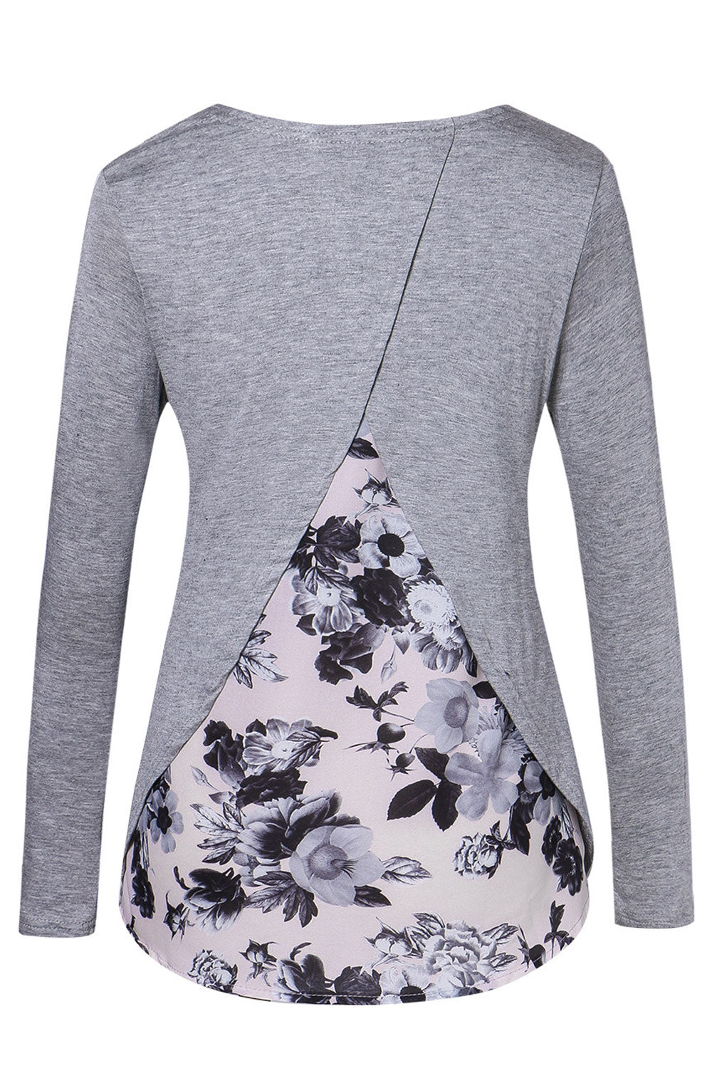 Women Designed Floral Back Waist Casual Top