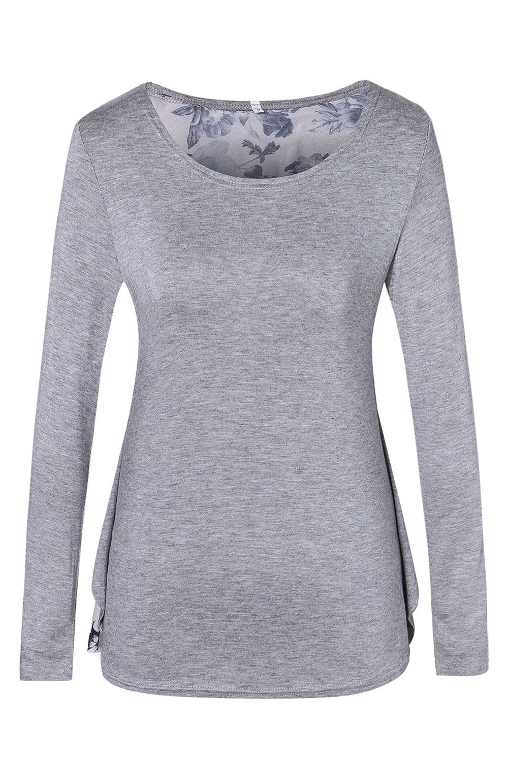 Women Designed Floral Back Waist Casual Top