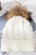 Women Soft Hair Ball Decorated Comfortable Warm Knitted Hat