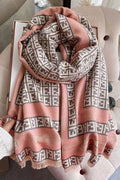 Women Fashionable Geomatric Pattern Thick & Warm Cashmere Shawl