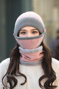 Women Coldproof Thick Earmuffs Winter Knitted Hat