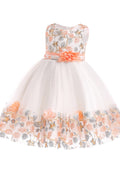 Kids Girls Beautifull Lace Flower Decorated Dress